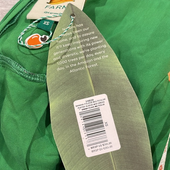 Farm Rio Puff Sleeve Midi Dress - Picture 4 of 9